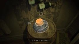 RESIDENT EVIL 7 biohazard Stove (Soid Fuel) examine