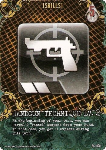 Mercenaries card - Handgun Technique LV. 2 (SK-029)