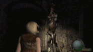 Ashley successfully avoiding a readied Knight QTE.