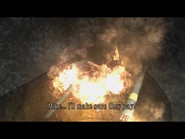 Mike's helicopter after being blown up.