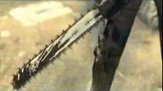 The spiked chainsaw as seen in Resident Evil 5