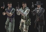 Chris Redfield extra costumes models.