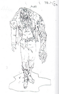 Concept art of Annette's scrapped G form in Resident Evil 1.5.