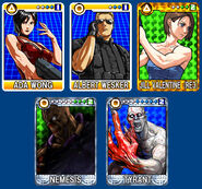 Wesker em SNK vs. Capcom Card Fighters DS.