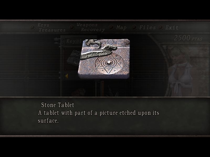 Resident evil 4 Stone tablet puzzle ashley 