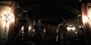 Jill Valentine, Barry Burton and Albert Wesker first enter the Entrance Hall.