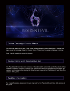 Resident Evil 6 Online Manual PS4 5