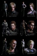 The Protagonists of Resident Evil 6