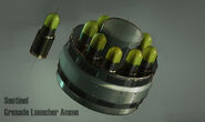 Grenade launcher ammo concept art by Darren Quach.