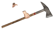 The Fire Axe from a third person perspective.