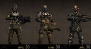 Maximum upgraded Medic, Soldier and Special Ops.