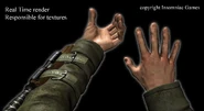 Render of Nathan Hale's first person hands.