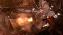 Hale inside a damaged Chimeran Battleship.