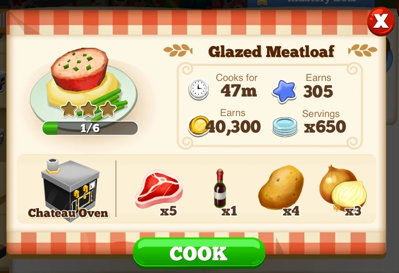 Glazed Meatloaf Restaurant Story 2 Wiki Fandom