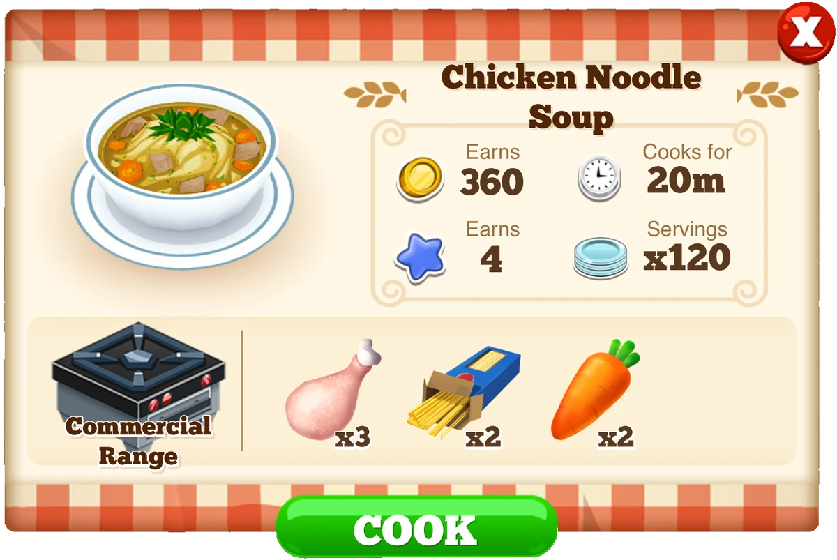 Chicken Noodle Soup Restaurant Story 2 Wiki Fandom