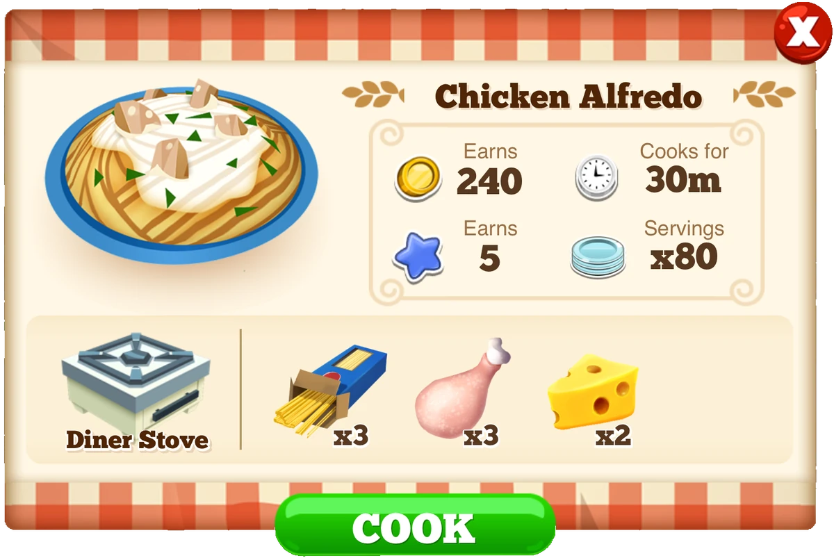 Chicken Alfredo Restaurant Story 2 Wiki Fandom