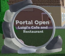 The portal leading to the restaurant is located near Fountain and EKEA 