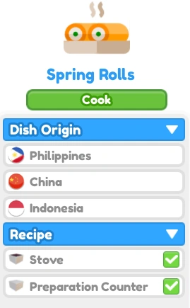 Spring Rolls (Filipino) | Restaurant Tycoon 2 Wiki | Fandom