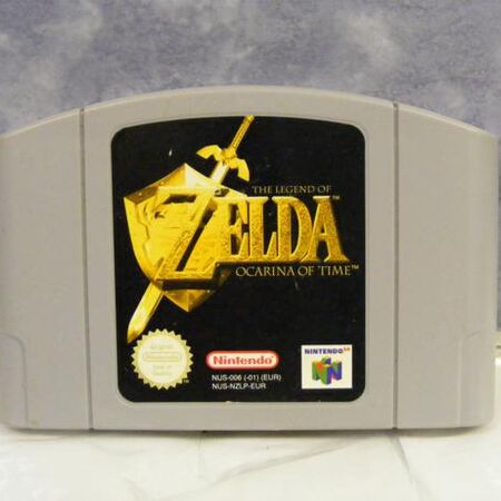 legend of zelda ocarina of time n64 gold cartridge