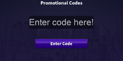 PROMO CODES SECTION IS ON THE HOME SCREEN AT THE END