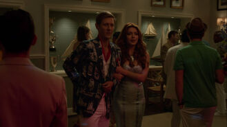 Nolan and Louise arrive to the party