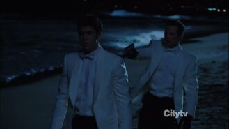 Tyler appears in the beach...