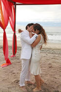 Jack and Amanda Kiss By the Beach