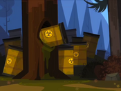 As shown in the trailer, there are barrels of toxic waste on the island.