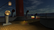 Top floor of the ship, near the start grid.