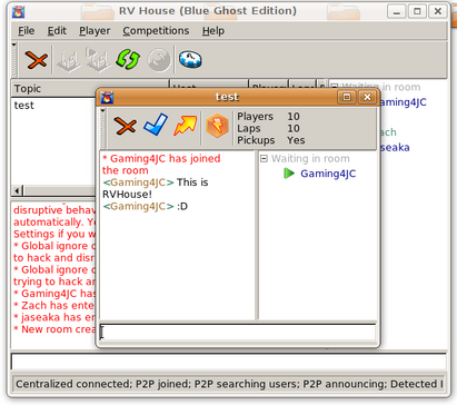 Screenshot of RVHouse on Linux.