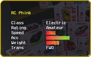 RC's stats in the Car Selection Screen.