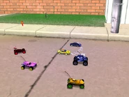 LA 54, among other cars: Harvester, Candy Pebbles, Mouse, Genghis Kar and Sprinter XL.