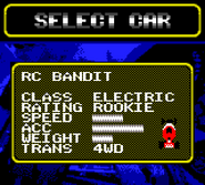 RC Bandit in the Select Car menu