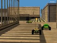 RC dropping of the roof just before the start line.