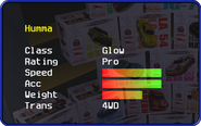 Humma in the Car Selection Screen.