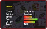 Stats for Mouse in the Car Selection Screen.