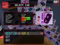 Car Selection Screen of Re-Volt Classic.