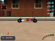 RC Bandit wheels after the level was left.