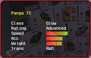 Panga TC's stats in the Car Selection Screen.