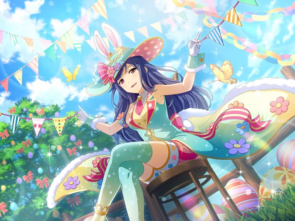 Anime Easter Bunny Girl In Basket. Spring Rainbow Flowers and Easter Eggs -  Bunny - Sticker | TeePublic