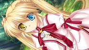 Shizuru revealing her other eye