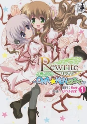 Rewrite: Okaken Blog Manga cover features Kagari (left) and Kotori Kanbe (right)