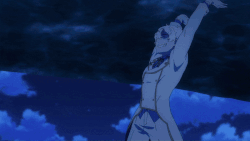 Regulus Corneas using Lion's Heart to pick up water and toss it at Emilia and Subaru