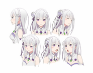 Emilia Character Art Face Angles