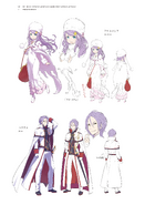 Anastasia and Julius character designs 1st ReZero Artbook