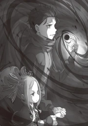 Subaru and Beatrice casting Ol Shamak.