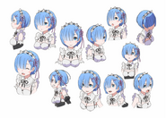 Rem Character Art Face Angles