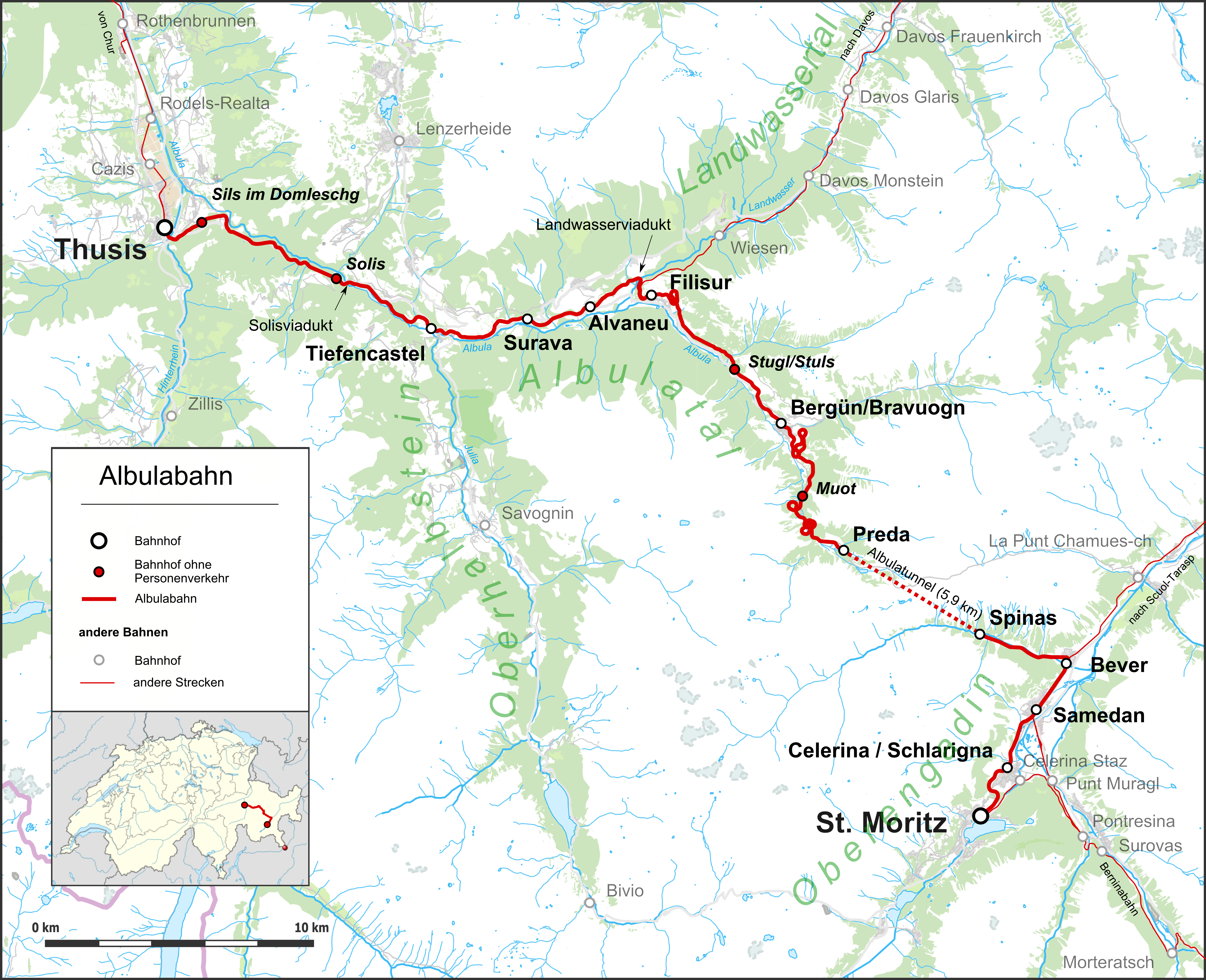 Albula-Linie, Rhätische Bahn Wiki