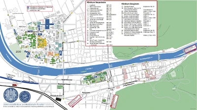 Kliniken-Lageplan INF