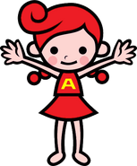 Artwork of Aka-chan in Toss Boys 2 from Rhythm Tengoku